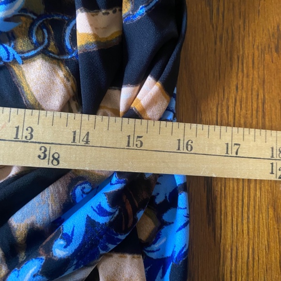 CACHE Dress, Faux Wrap, Cap Sleeve, Leopard/Baroque/Lux print, Pullover - Picture 13 of 14